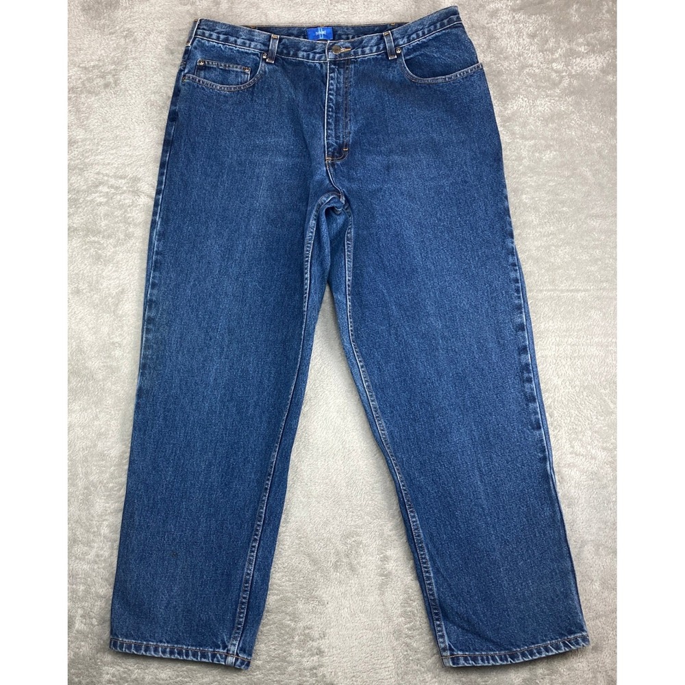 B.E.‎ Blues Men Jeans 40x30 (38x30) Blue Classic Fit Straight Leg Denim Pants